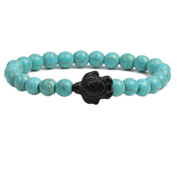 Turquoise Bracelet With Turtle Pattern And Electroplating Style Unisex
