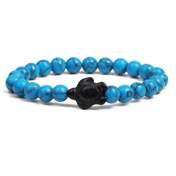 Turquoise Bracelet With Turtle Pattern And Electroplating Style Unisex