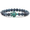Turquoise Bracelet With Turtle Pattern And Electroplating Style Unisex