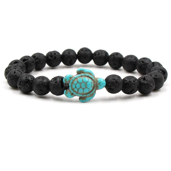 Turquoise Bracelet With Turtle Pattern And Electroplating Style Unisex