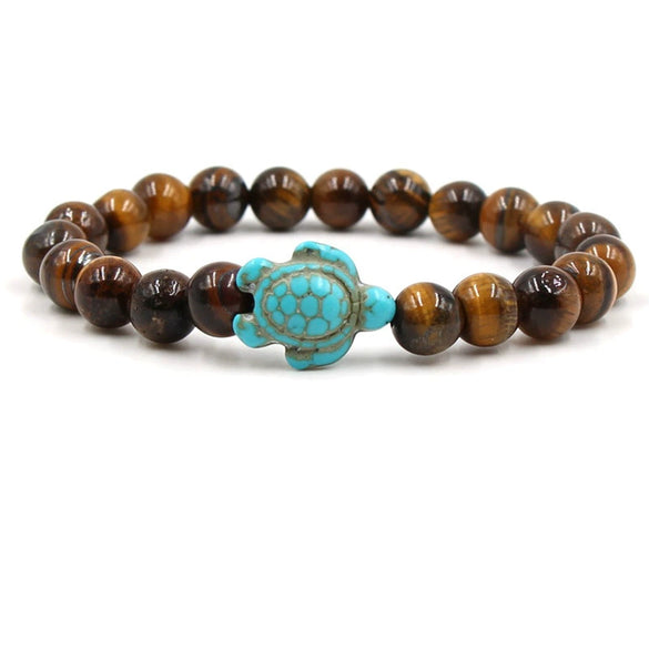 Turquoise Bracelet With Turtle Pattern And Electroplating Style Unisex