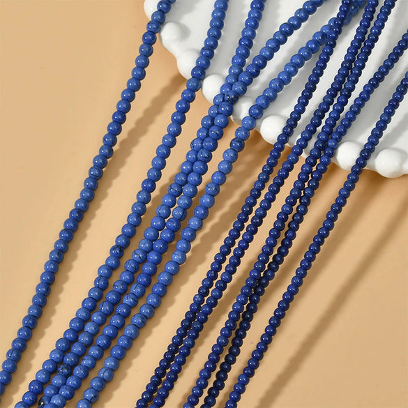 Turquoise Round Beads Jewelry Loose Beads Spacer Accessories Natural Stone Material