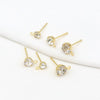 Turtle Claw Earrings Copper 925 Silver Needle Plated 14K Gold Diamondencrusted Electroplating