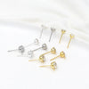 Turtle Claw Earrings Copper 925 Silver Needle Plated 14K Gold Diamondencrusted Electroplating