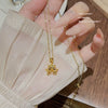 Turtle Necklace For Women Titanium Steel Mixed Gem Inlaid Zircon Animals Zodiac Fashion Jewelry