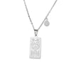 Twelve Constellation Tarot Stainless Steel Titanium Steel Square Gold Inlaid Geometric Necklace