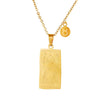 Twelve Constellation Tarot Stainless Steel Titanium Steel Square Gold Inlaid Geometric Necklace