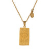 Twelve Constellation Tarot Stainless Steel Titanium Steel Square Gold Inlaid Geometric Necklace