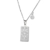 Twelve Constellation Tarot Stainless Steel Titanium Steel Square Gold Inlaid Geometric Necklace