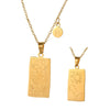 Twelve Constellation Tarot Stainless Steel Titanium Steel Square Gold Inlaid Geometric Necklace