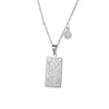Twelve Constellation Tarot Stainless Steel Titanium Steel Square Gold Inlaid Geometric Necklace
