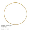 Twist Chain Titanium Steel And Stainless Steel Necklace With Geometric Pattern Gold Plated