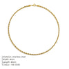 Twist Chain Titanium Steel And Stainless Steel Necklace With Geometric Pattern Gold Plated