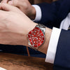Twisted Men's Watch With Steel Band And Alloy Case Fashion Style Quartz Watch