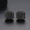 Two Tone Gold Stud Earrings Copper Micro Inlaid Zircon Geometric Fashion Earrings For Women Wholesale