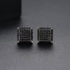 Two Tone Gold Stud Earrings Copper Micro Inlaid Zircon Geometric Fashion Earrings For Women Wholesale