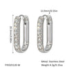 U Shaped Diamond Earrings In Stainless Steel With Pvd Furnace Vacuum Real Gold Plating For Women Fashion Ol Style