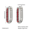 U Shaped Diamond Earrings In Stainless Steel With Pvd Furnace Vacuum Real Gold Plating For Women Fashion Ol Style