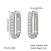 U Shaped Diamond Earrings In Stainless Steel With Pvd Furnace Vacuum Real Gold Plating For Women Fashion Ol Style