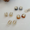 U Shaped Letter Resin Plastic Women's Earrings Simple Elegant Mori Fashion Fairy Distinctive Trendy Ear Buckle