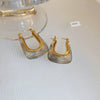 U Shaped Letter Resin Plastic Women's Earrings Simple Elegant Mori Fashion Fairy Distinctive Trendy Ear Buckle