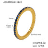 Ultrafine Full Diamond Zircon Ring For Couples Stainless Steel Pvdplated Light Luxury Geometric Style