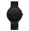 Ultrathin Casual Quartz Watch For Men With Alloy Case Mesh Strap And Round Dial