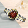 Ultrathin Waterproof Women's Quartz Watch Alloy Tungsten Steel Round Dial