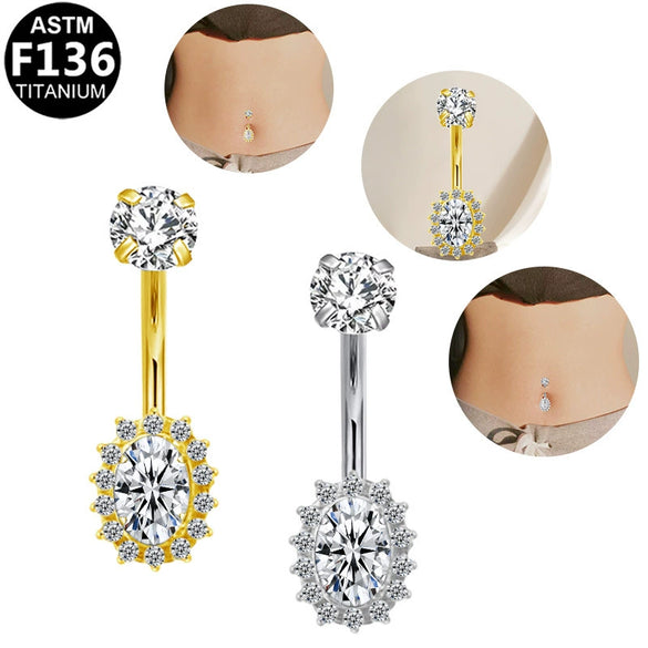 Umbilical Nail Body Puncture Jewelry Zinc Alloy Heart Shape