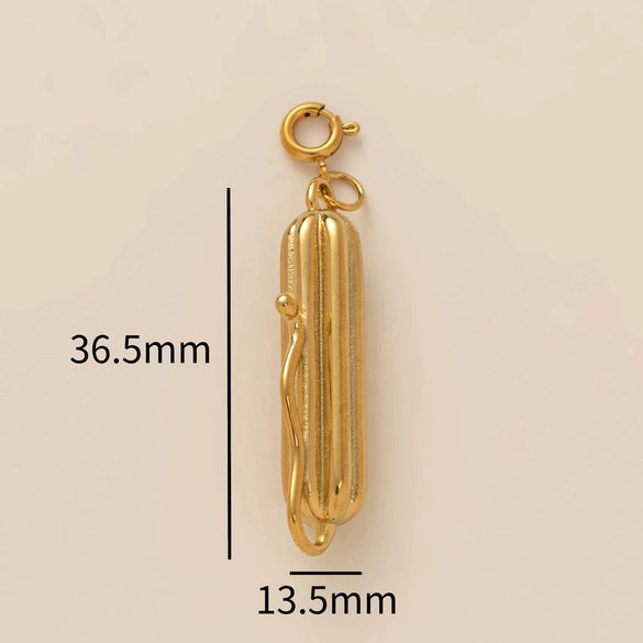 Underwear Pendant Stainless Steel Geometric Pattern Vacuum Plated 18K Gold