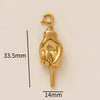 Underwear Pendant Stainless Steel Geometric Pattern Vacuum Plated 18K Gold