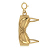 Underwear Pendant Stainless Steel Geometric Pattern Vacuum Plated 18K Gold