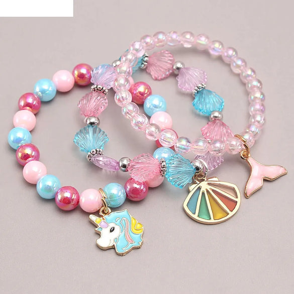 Oil Drop Children'S Color Acrylic Children'S Beaded Bracelet