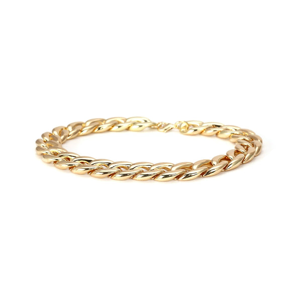 Unique Creative Gold Plated Resin Geometric Water Wave Chain Punk Style Short Necklace For Women