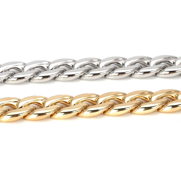 Unique Creative Gold Plated Resin Geometric Water Wave Chain Punk Style Short Necklace For Women