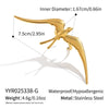 Unique Design Swallow Animal Zodiac Gold Plated Titanium Steel Ring For Girls Electroplated Jewelry Accessory