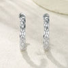 Unique Diamondstudded Cshaped Electroplated Titanium Steel And Stainless Steel Earrings With Geometric Pattern Unisex Ear Studs