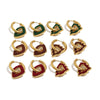 Unique Geometric Square Velvet Style Pvd Gold Plated Stainless Steel Earrings For Women