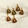 Unique Geometric Square Velvet Style Pvd Gold Plated Stainless Steel Earrings For Women