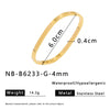 Unique Square Stainless Steel Women's Jewelry Set Bracelet 18K Gold Plated