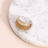 Unisex Acrylic Leopard Spot Statement Ring With Epoxy Resin Finish And Creative Chocolateinspired Design In A Light Luxury Style