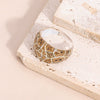 Unisex Acrylic Leopard Spot Statement Ring With Epoxy Resin Finish And Creative Chocolateinspired Design In A Light Luxury Style