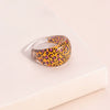 Unisex Acrylic Leopard Spot Statement Ring With Epoxy Resin Finish And Creative Chocolateinspired Design In A Light Luxury Style