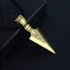 Unisex Alloy Arrow Pendant Necklace With Electroplated Finish Leather Rope Chain And Animal Zodiac Geometric Design