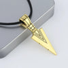 Unisex Alloy Arrow Pendant Necklace With Electroplated Finish Leather Rope Chain And Animal Zodiac Geometric Design