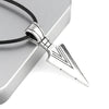 Unisex Alloy Arrow Pendant Necklace With Electroplated Finish Leather Rope Chain And Animal Zodiac Geometric Design