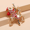 Unisex Alloy Brooch With Cartoon Santa Claus Character And Dripping Oil Design