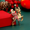 Unisex Alloy Brooch With Cartoon Santa Claus Character And Dripping Oil Design