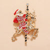 Unisex Alloy Brooch With Cartoon Santa Claus Character And Dripping Oil Design