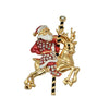 Unisex Alloy Brooch With Cartoon Santa Claus Character And Dripping Oil Design